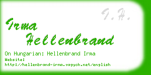 irma hellenbrand business card